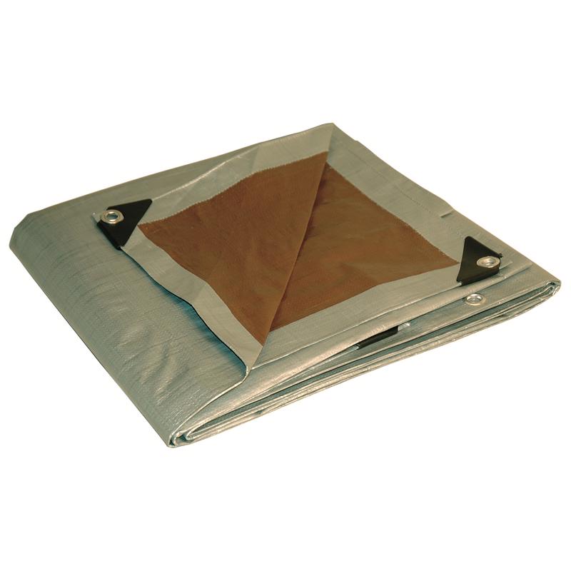 TARP BRN/SLV POLY 10X10'