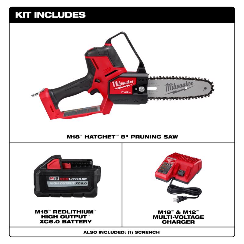 Milwaukee M18 FUEL 3004-21P Hatchet 8 in. Battery Pruning Saw Kit (Battery & Charger) 0.325 in.