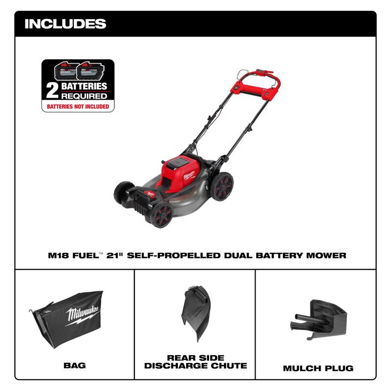 Milwaukee M18 FUEL 2823-20 21 in. 18 V Battery Self-Propelled Lawn Mower Tool Only