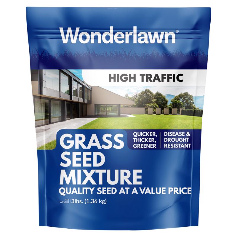 Wonderlawn High Traffic Mixed Sun or Shade Grass Seed 3 lb