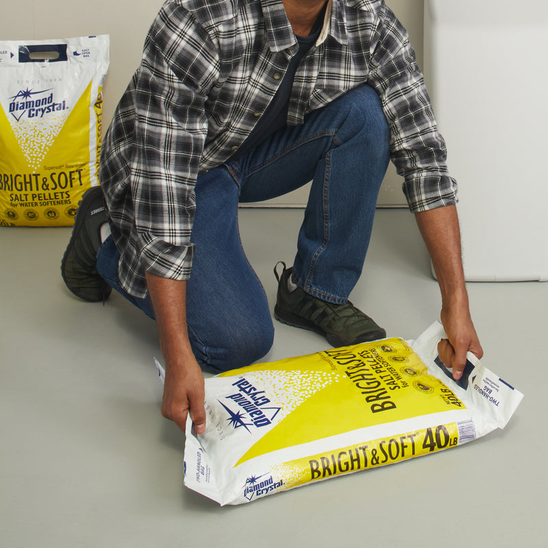 Diamond Crystal Bright & Soft Water Softener Salt Pellets 40 lb