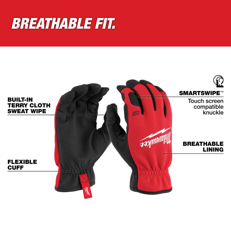 Milwaukee Unisex Work Gloves Black/Red M 1 pair