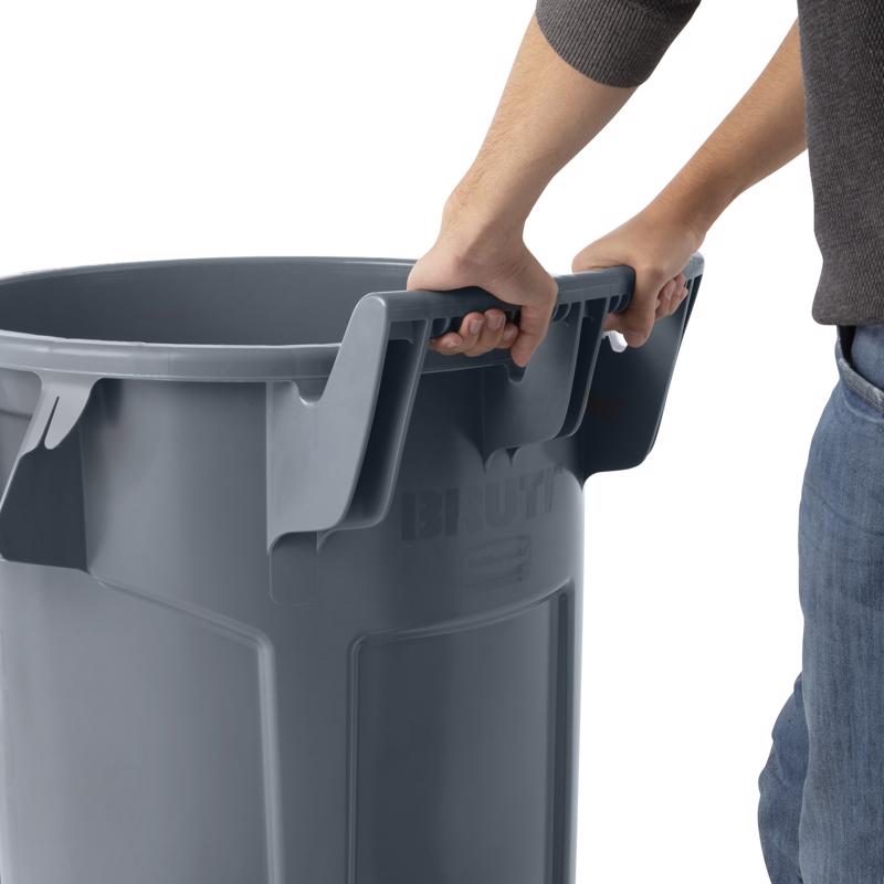 Brute 44 gal Gray Resin Wheeled Trash Can