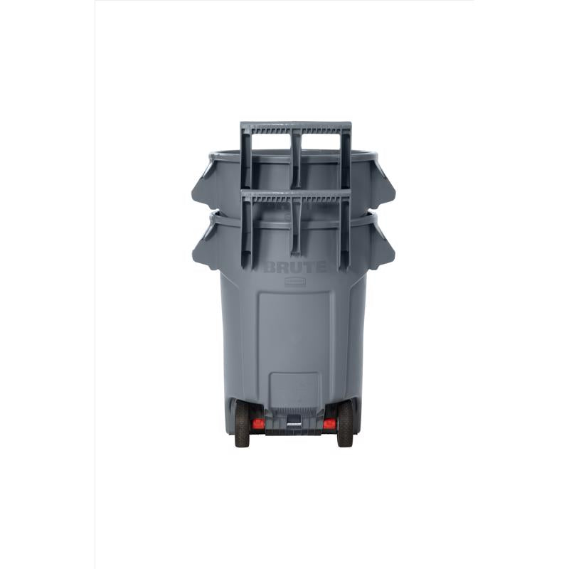 Brute 32 gal Gray Resin Wheeled Trash Can