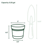 Bloem Saturn 4.5 in. H X 5 in. W Plastic Traditional Planter Fuchsia