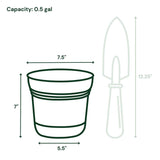 Bloem Saturn 6.5 in. H X 7.25 in. W Plastic Traditional Planter Mint Green