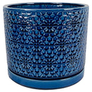 FLOWER POT AMELI BLU 12"