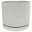 FLOWER POT AMELI WHT 10"
