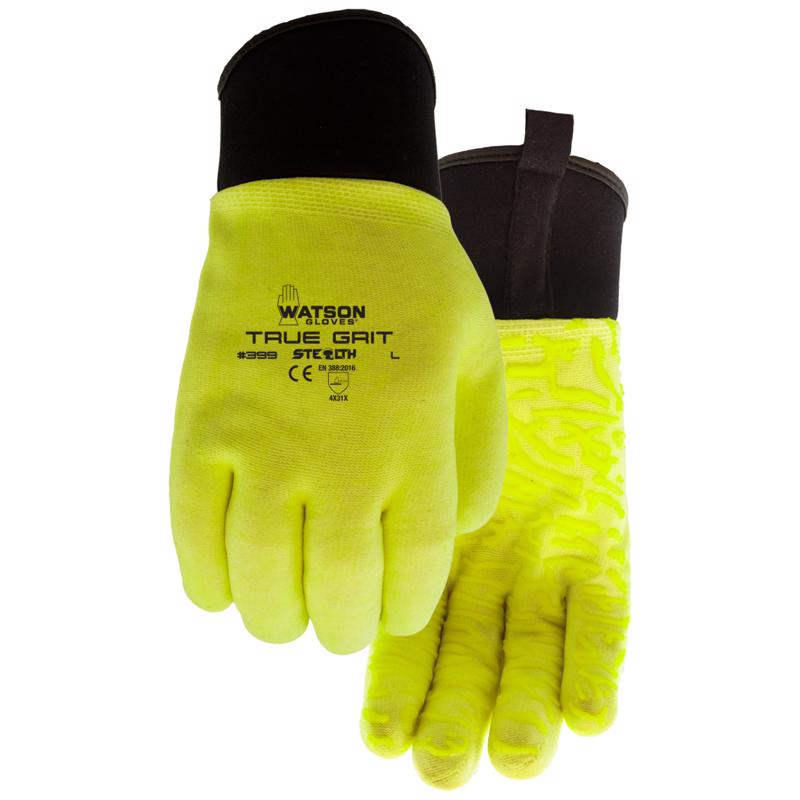 Watson Gloves L PVC True Grit Green/Black Dipped Gloves