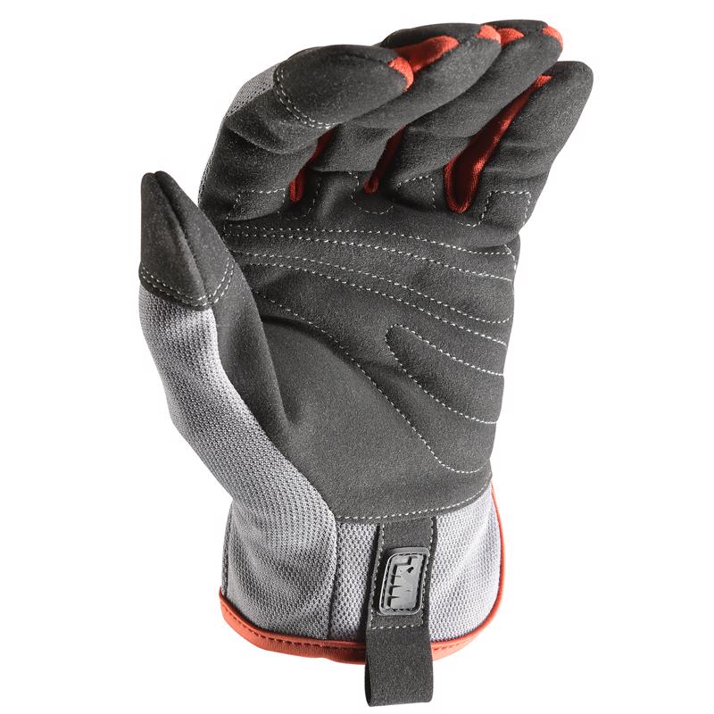 Wells Lamont FX3 Men's Indoor/Outdoor Work Gloves Gray/Red XL 1 pair