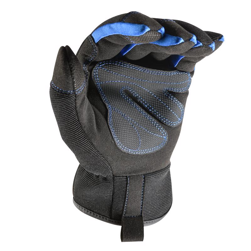 Wells Lamont FX3 Men's Indoor/Outdoor Work Gloves Black/Blue XL 1 pair