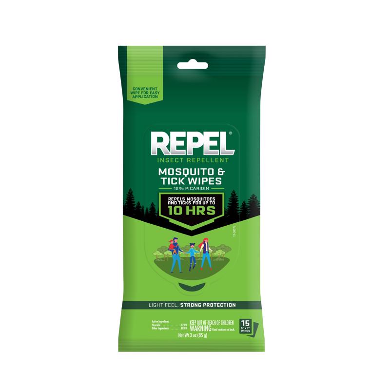 INSCT REPLNT WIPES 15CT