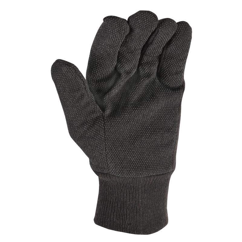 Wells Lamont Men's Outdoor Rubber Grip Jersey Work Gloves Black One Size Fits All 1 pair