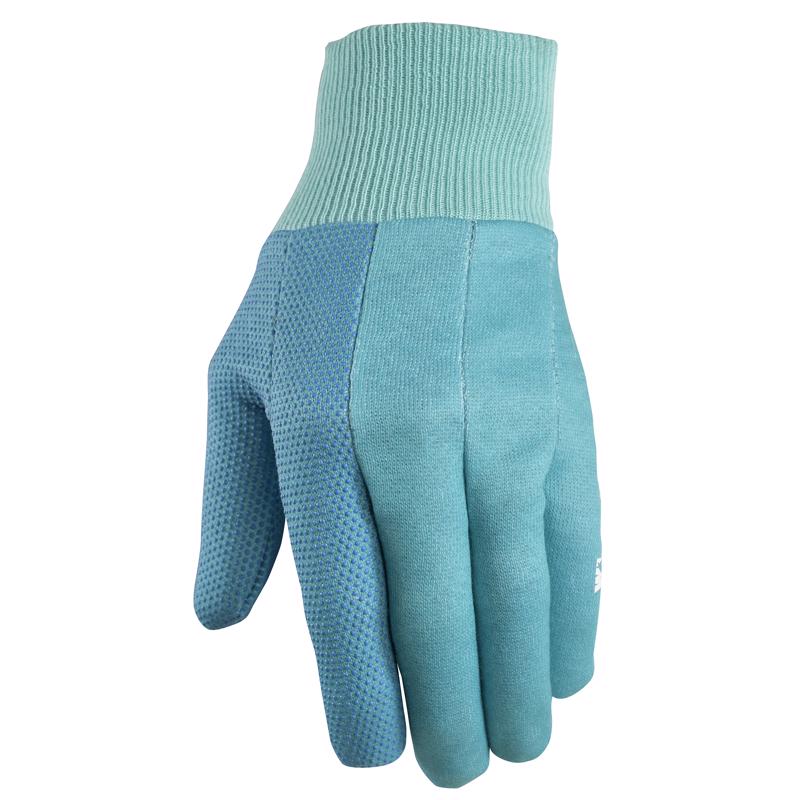 Wells Lamont Women's Indoor/Outdoor Jersey Work Gloves Blue M 2 pk