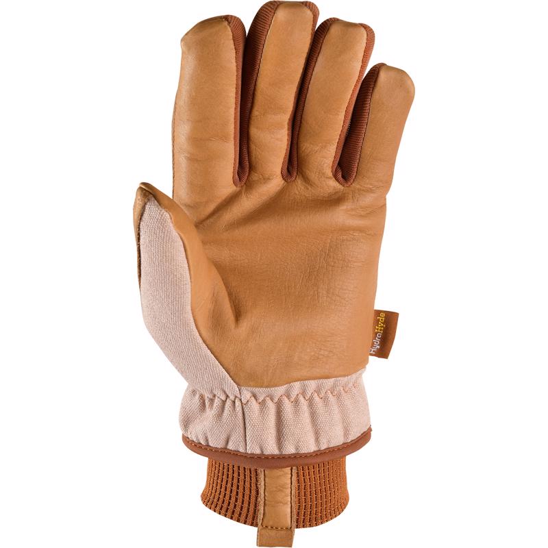 Wells Lamont HydraHyde Women's Indoor/Outdoor Canvas Work Gloves Brown L 1 pair