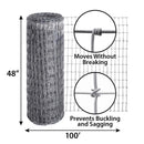 Origin Point 48 in. H X 100 ft. L Galvanized Steel Horse Fence Silver