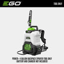 EGO Power+ 4 gal Hand Held Backpack Sprayer Bare Tool