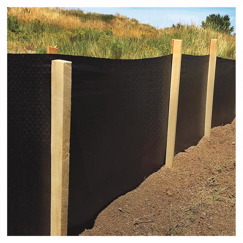 Hanes 2 ft. H X 100 ft. L Polypropylene Silt Fencing Black