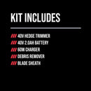 SKIL PWR CORE 40 HT2400C-11 24 in. 40 V Battery Hedge Trimmer Kit (Battery & Charger)