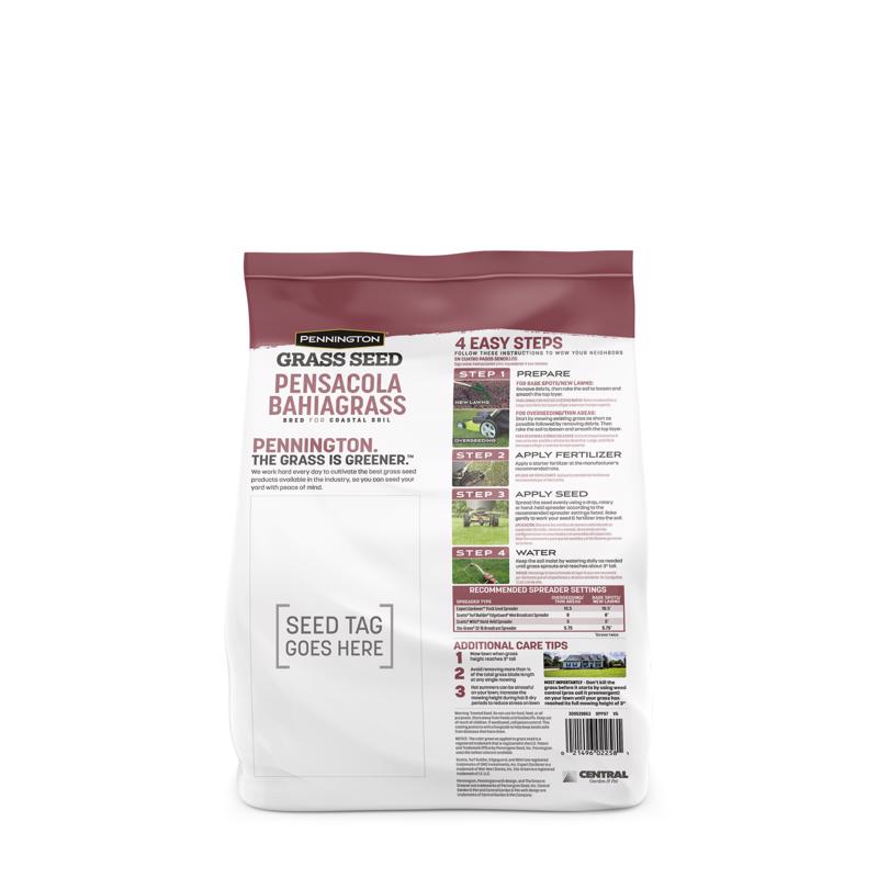 Pennington Pensacola Bahiagrass Full Sun Grass Seed 3 lb