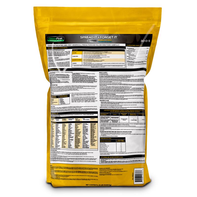 GreenPeak Spread It and Forget It Weed & Feed Lawn Fertilizer For All Grasses 5000 sq ft