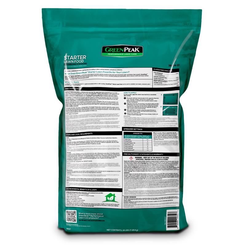 GreenPeak Lawn Starter Lawn Food For All Grasses 5000 sq ft