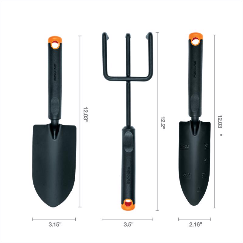 Fiskars 12 in. Steel Garden Tool Set