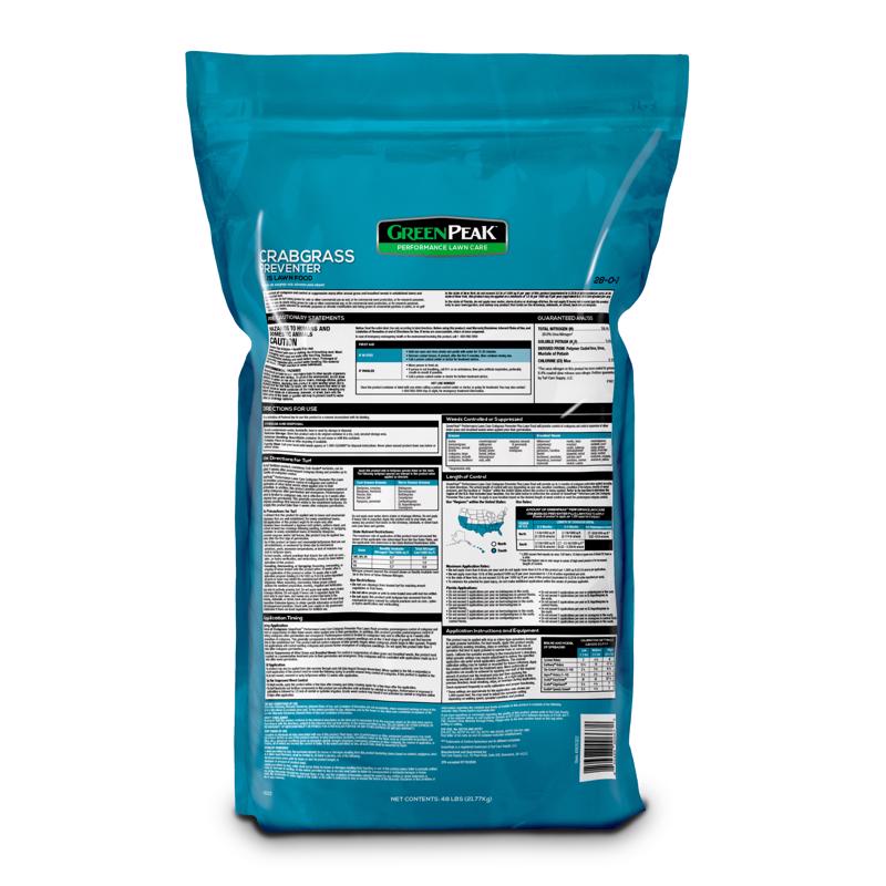 Green Peak Crabgrass Preventer Lawn Food For All Grasses 15000 sq ft