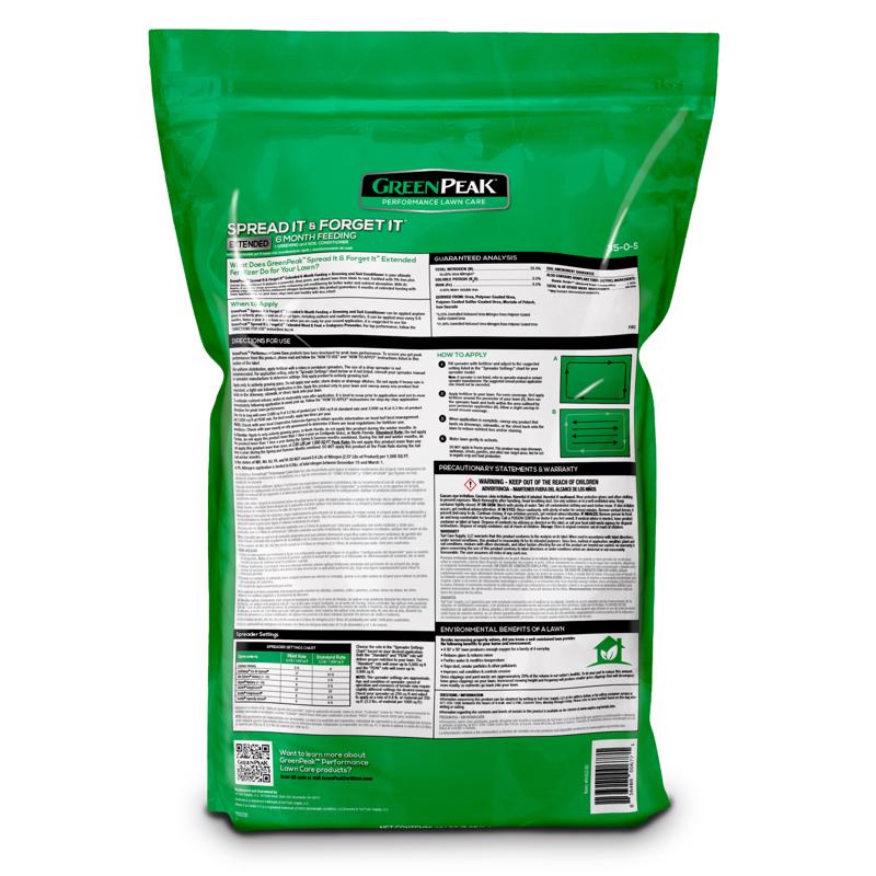GreenPeak Spread it & Forget It All-Purpose Lawn Fertilizer For All Grasses 5000 sq ft