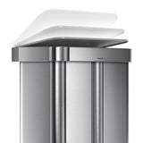 Simplehuman 58 L Metallic Silver Plastic/Stainless Steel Dual Compartment Trash Can