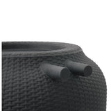 Algreen Products Wicker Black 50 gal Rain Barrel Polyethylene