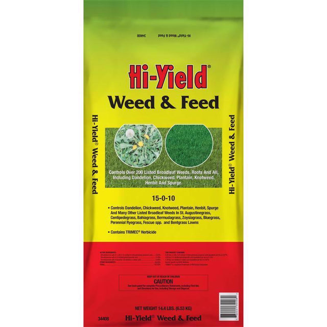 Hi-Yield (34408) Weed & Feed 15-0-10 (14.4 lbs.)