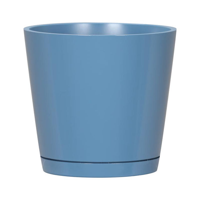 L&G Solutions 5.7 in. H X 6 in. W X 6 in. D X 6 in. D Resin Planter Blue