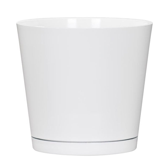 L&G Solutions 5.7 in. H X 6 in. W X 6 in. D X 6 in. D Resin Planter White