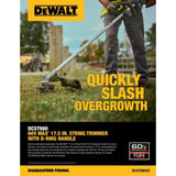 DeWalt Flexvolt DCST980B 17.5 in. 60 V Battery String Trimmer Tool Only