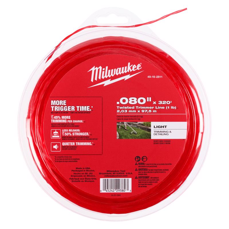 Milwaukee .080 in. D X 320 ft. L Trimmer Line