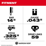 Milwaukee Bar and Chain Combo
