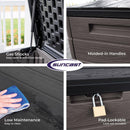 Suncast 58 in. W X 29 in. D Charcoal Plastic Deck Box 170 gal
