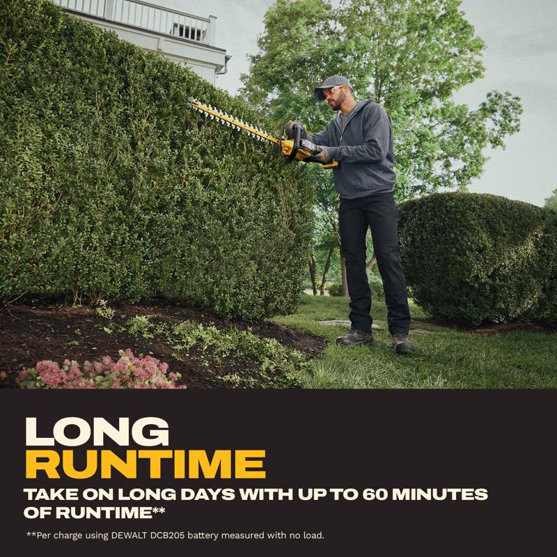 DeWalt XR DCHT826B 24 in. 20 V Battery Hedge Trimmer Tool Only