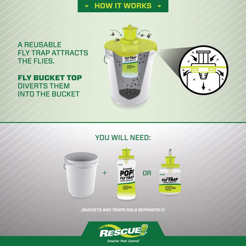 RESCUE! Bucket Top Fly Trap