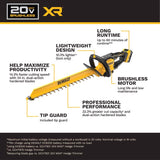 DeWalt XR DCHT826P1 24 in. 20 V Battery Hedge Trimmer Kit (Battery & Charger)