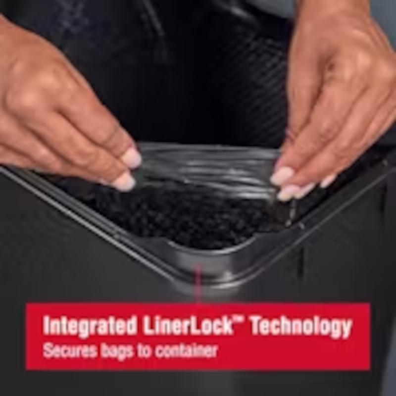 Rubbermaid 12.2 gal Black Resin Trash Can
