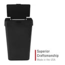 Rubbermaid 12.2 gal Black Resin Trash Can