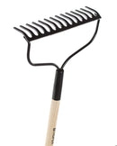 Home Plus+ 54 in. 14 Tine Steel Bow Rake Wood Handle