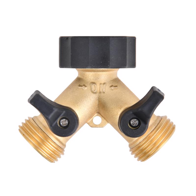 Y BRASS HOSE W/ SHUTOFF