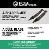 Genuine Factory Parts 46 in. High-Lift Mower Blade Set For Riding Mowers 1 pk