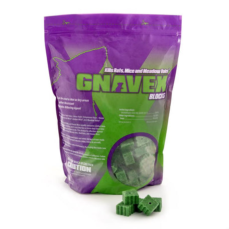 Gnavex Toxic Bait Blocks For Mice and Rats 4 lb