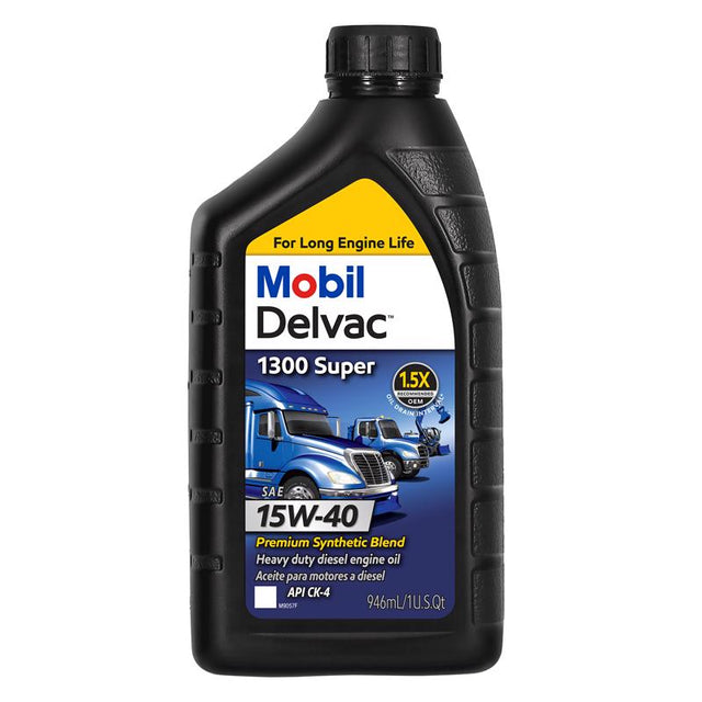 Mobil Delvac 1300 Super 15W-40 Diesel Semi-Synthetic Engine Oil 1 qt