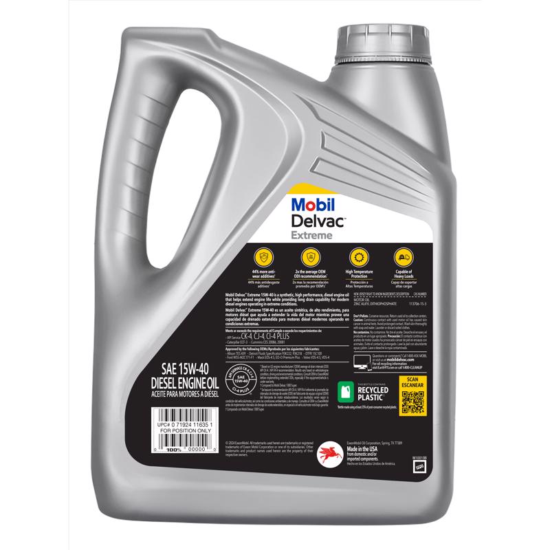 Mobil Delvac Extreme 15W-40 Diesel Multi Grade Engine Oil 1 gal