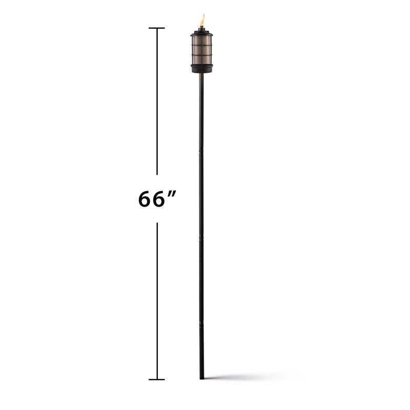 TIKI Black Metal 66 in. Outdoor Torch 1 pc